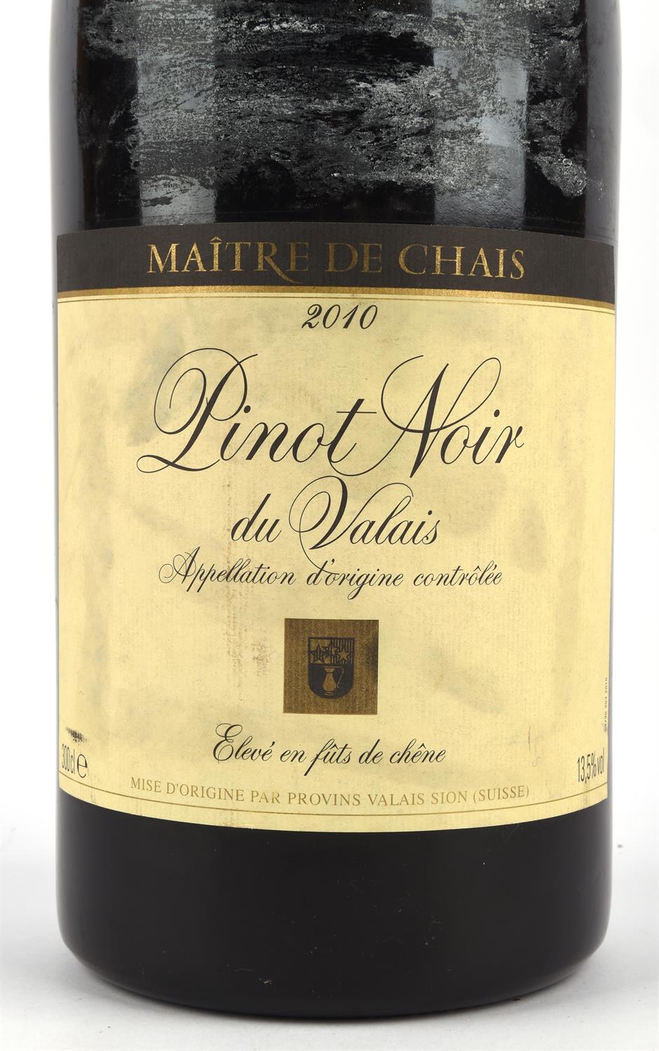 Swiss wines, Pinot noir du Valais 2010, Maitre de Chais, double magnum - Bild 2 aus 4