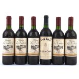 Bordeaux wines, Chateau Le Valiere, Medoc 1988, 5 bottles and Baron Phillippe 1990, one bottle (6)