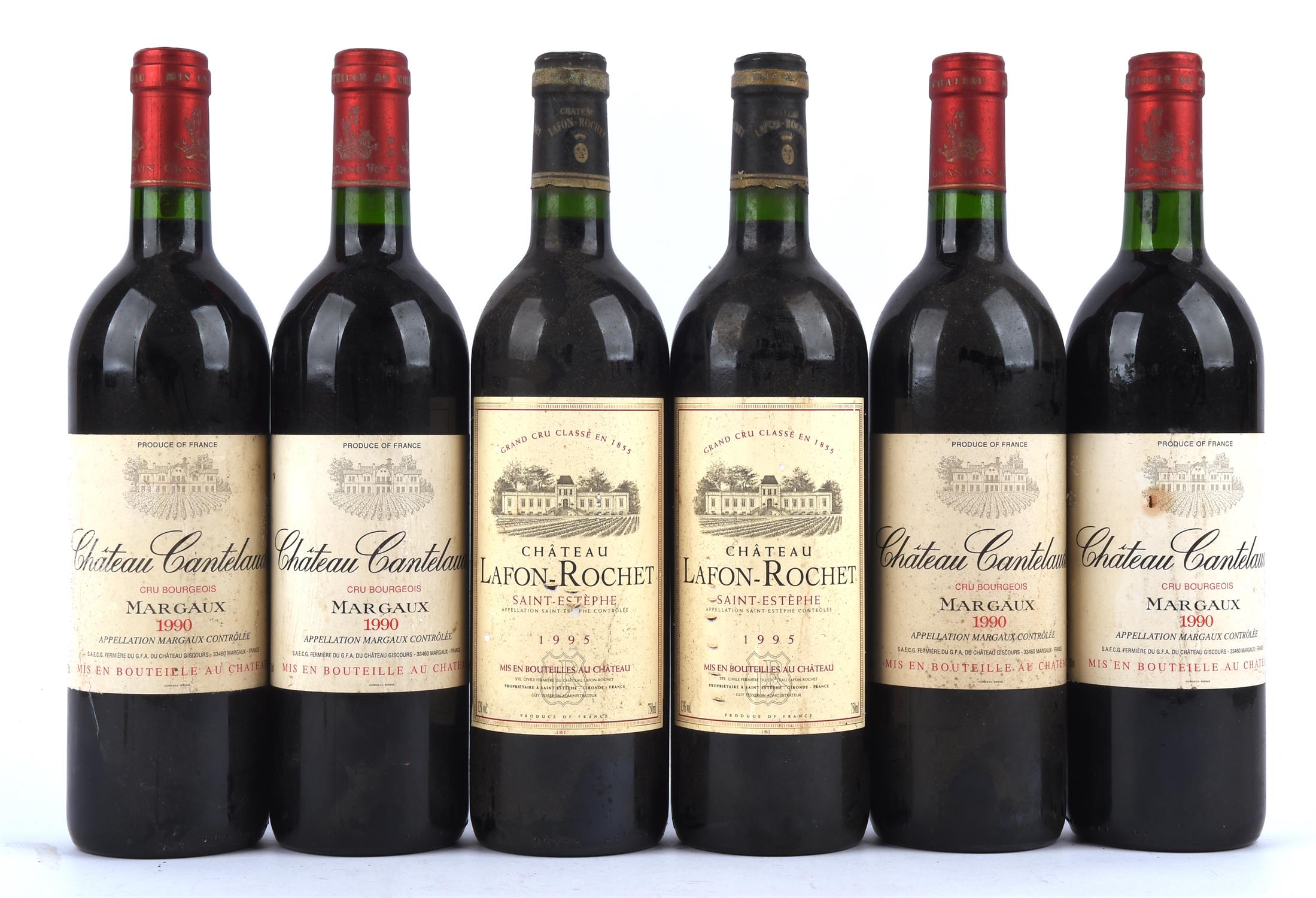 Bordeaux wines, Chateau Cantelaude, Margaux, 1990, 4 Bottles, Chateau Lefon Rochet Saint Estephe