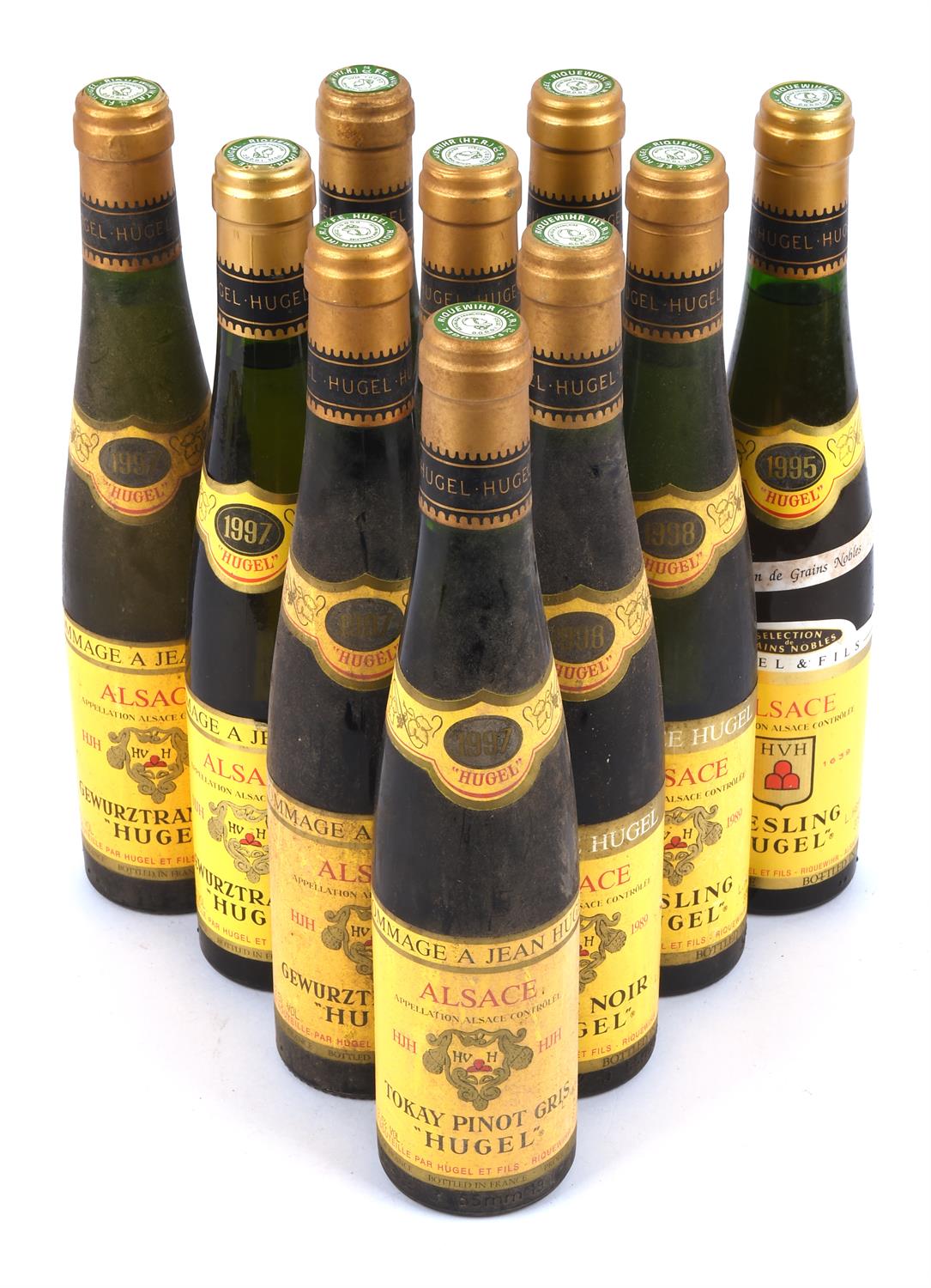 Alscace wines, Homage Hugel Gewürztraminer 1997, 5 bottles, Riesling 1995, 3 bottles,