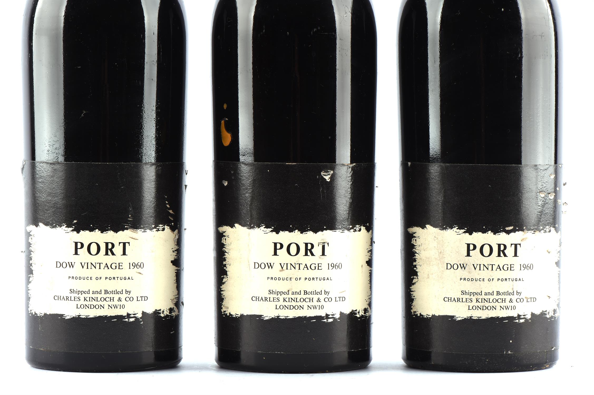 Port, Three bottles 1960 Dow vintage port. (3) - Image 2 of 3