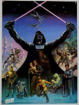 Star Wars - Empire Strikes back Coca-Cola promotional tie-in poster with artwork by Boris Vallejo,