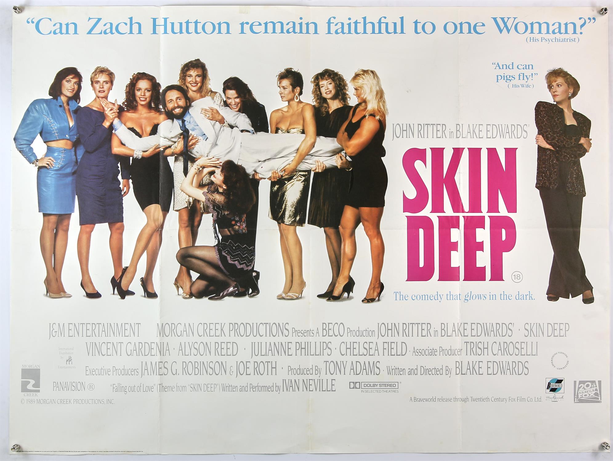 Twenty one British Quad vintage film posters including ; Return from Witch Mountain, Skin Deep, - Image 2 of 3