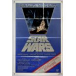 Star Wars (1977), US One sheet, 41 x 27 inches, 1982 rerelease, was folded now rolled,