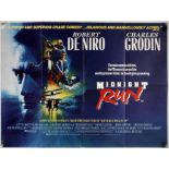 Midnight Run (1988), British Quad film poster, starring Robert De Niro, (folded), 40 x 30 inches.