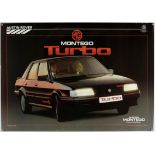 MG Montego Turbo - circa 1988 original factory poster, approx. 39" x 28" rolled.
