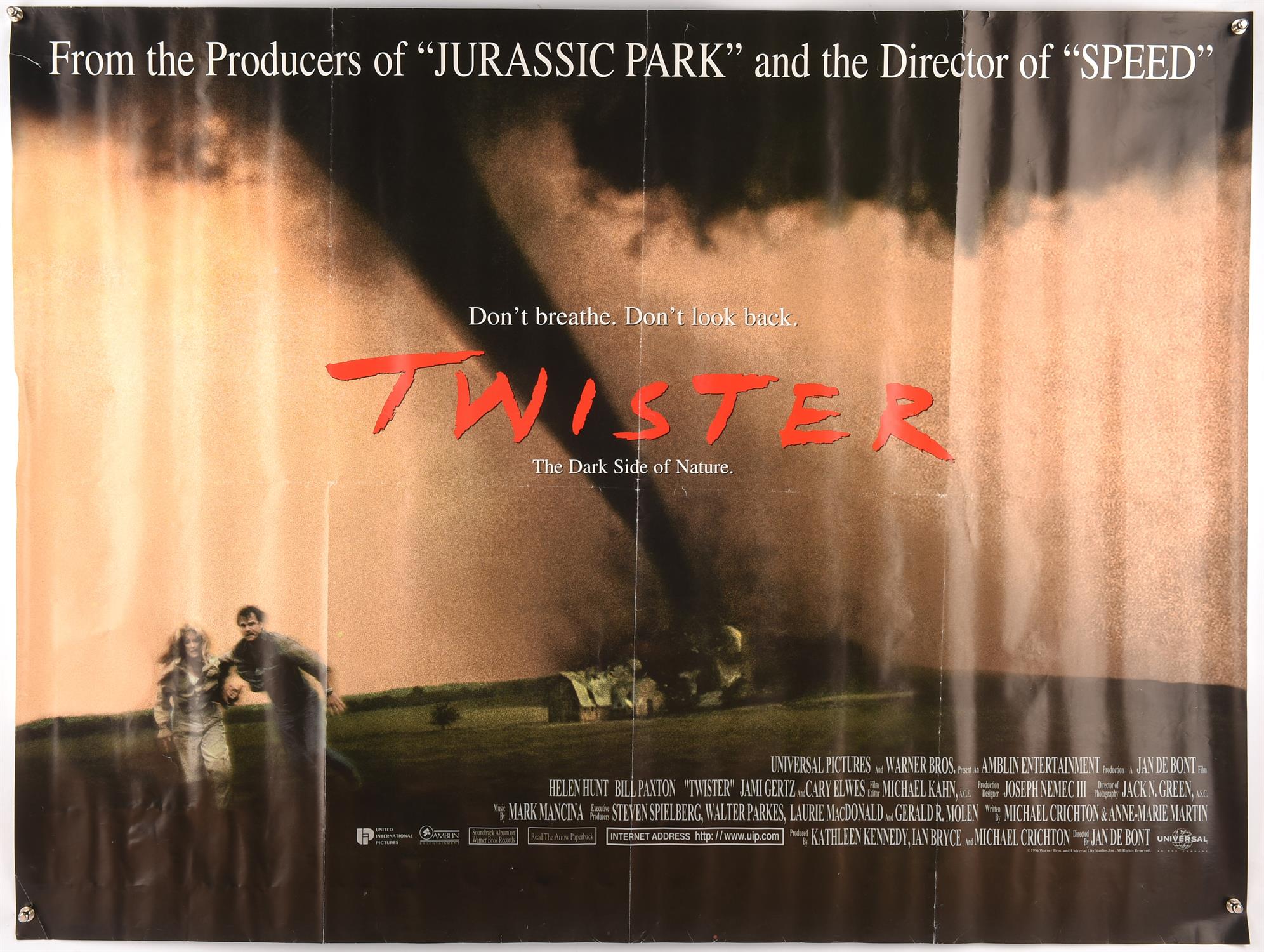 Fifteen British Quad film posters, includes, Twister; Enchanted; Jono Advance; Arthur and the