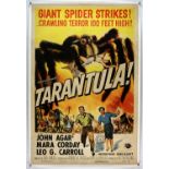 Tarantula (1955), US One sheet, rolled, heavy linen backing, 42 x 28.5 inches including backing,