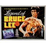 Legend of Bruce Lee ( 1975), British Quad film poster, starring Bruce Lee, (folded), 40 x 30 inches.