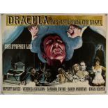 Dracula Has Risen From the Grave (1968) Hammer British Quad film poster, was folded now rolled,