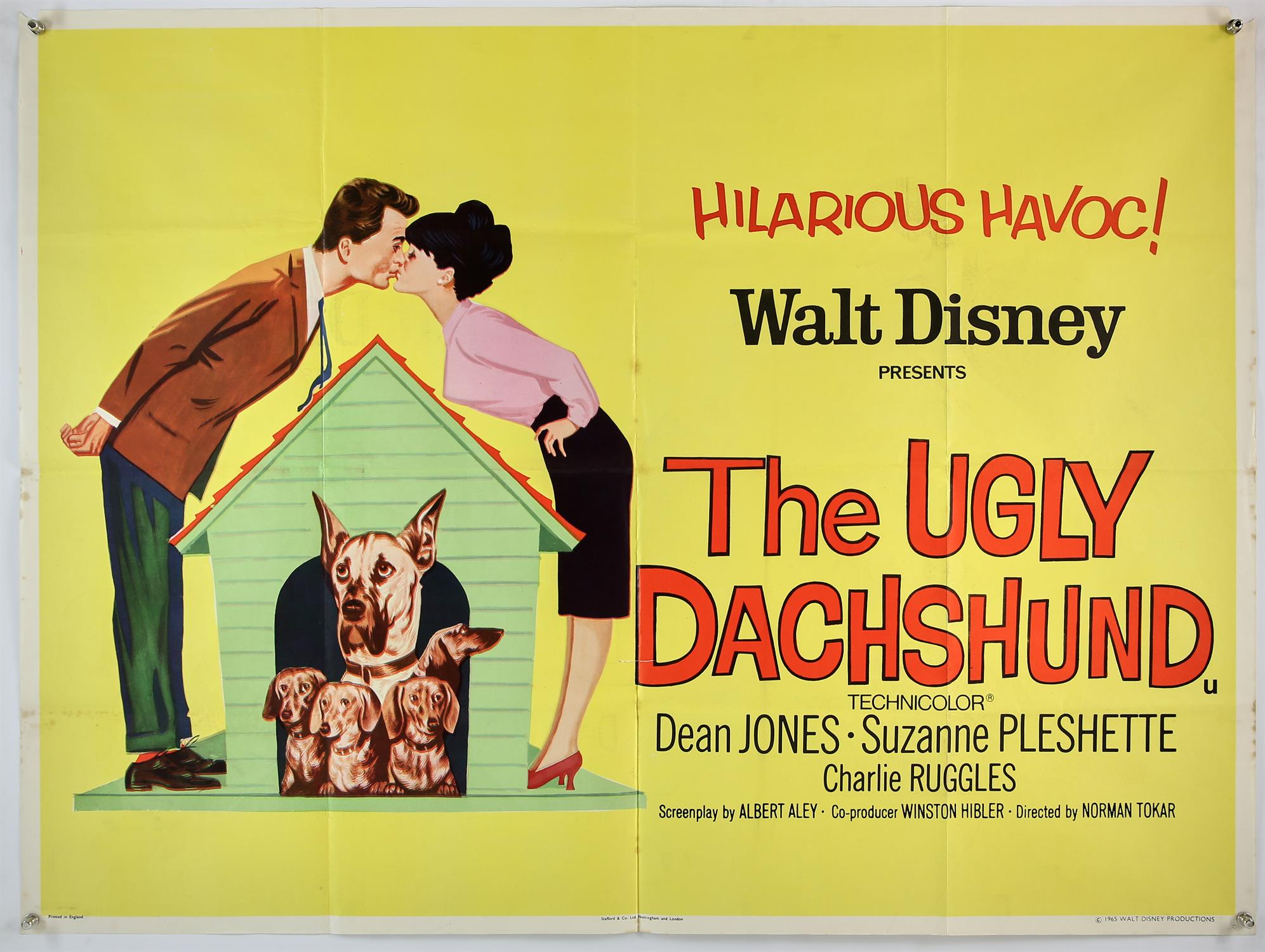 The Ugly Dachshund (1965), British quad, folded, 40 x 30 inches Director Norman Tokar Starring