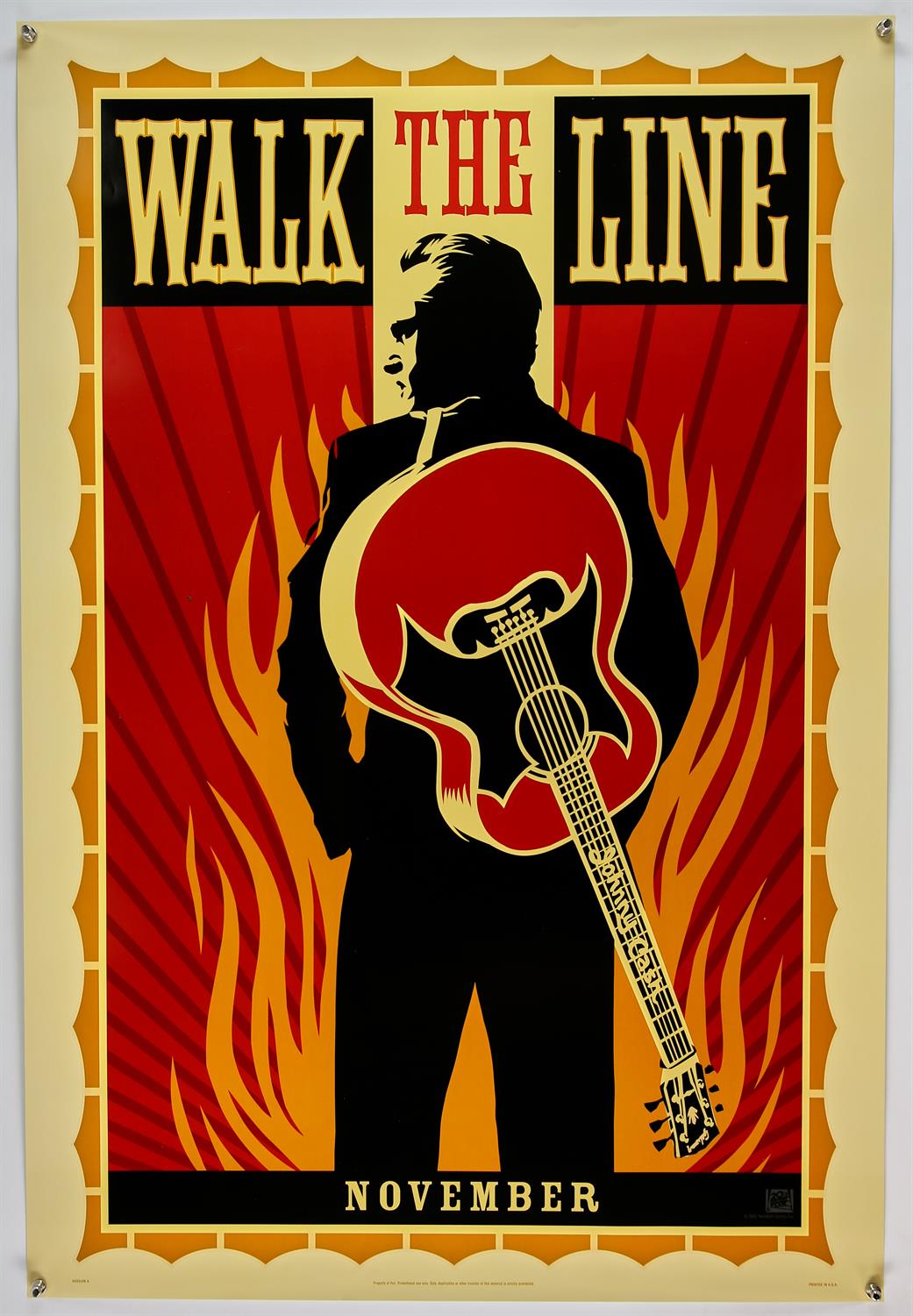 Walk The Line (2005), US One sheet, rolled, teaser, 40 x 27 inches, version A Director James