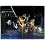 Star Wars: Return of the Jedi (1983), British Quad, was folded now rolled, 40 x 30 inches,