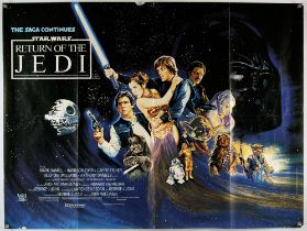 Star Wars: Return of the Jedi (1983), British Quad, was folded now rolled, 40 x 30 inches,