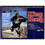 King Kong (1976), British Quad film poster, starring Jeff Bridges, (folded), 40 x 30 inches.