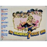 The Magnificent 7 Deadly Sins (1971), British quad, folded, 40 x 30 inches, Tom Chantrell artwork.