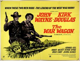 The War Wagon (1967), British Quad, 40 x 30 inches, folded. Director Burt Kennedy Starring John
