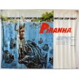 Piranha (1978) British Quad film poster, rolled, 30 x 40 inches.