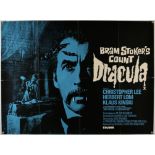 Bram Stoker’s Count Dracula (1970) British Quad film poster, was folded now rolled,