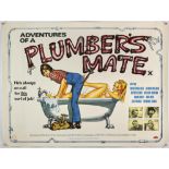 Adventures of a Plumber’s Mate (1978) British Quad film poster, rolled, 30 x 40 inches Director