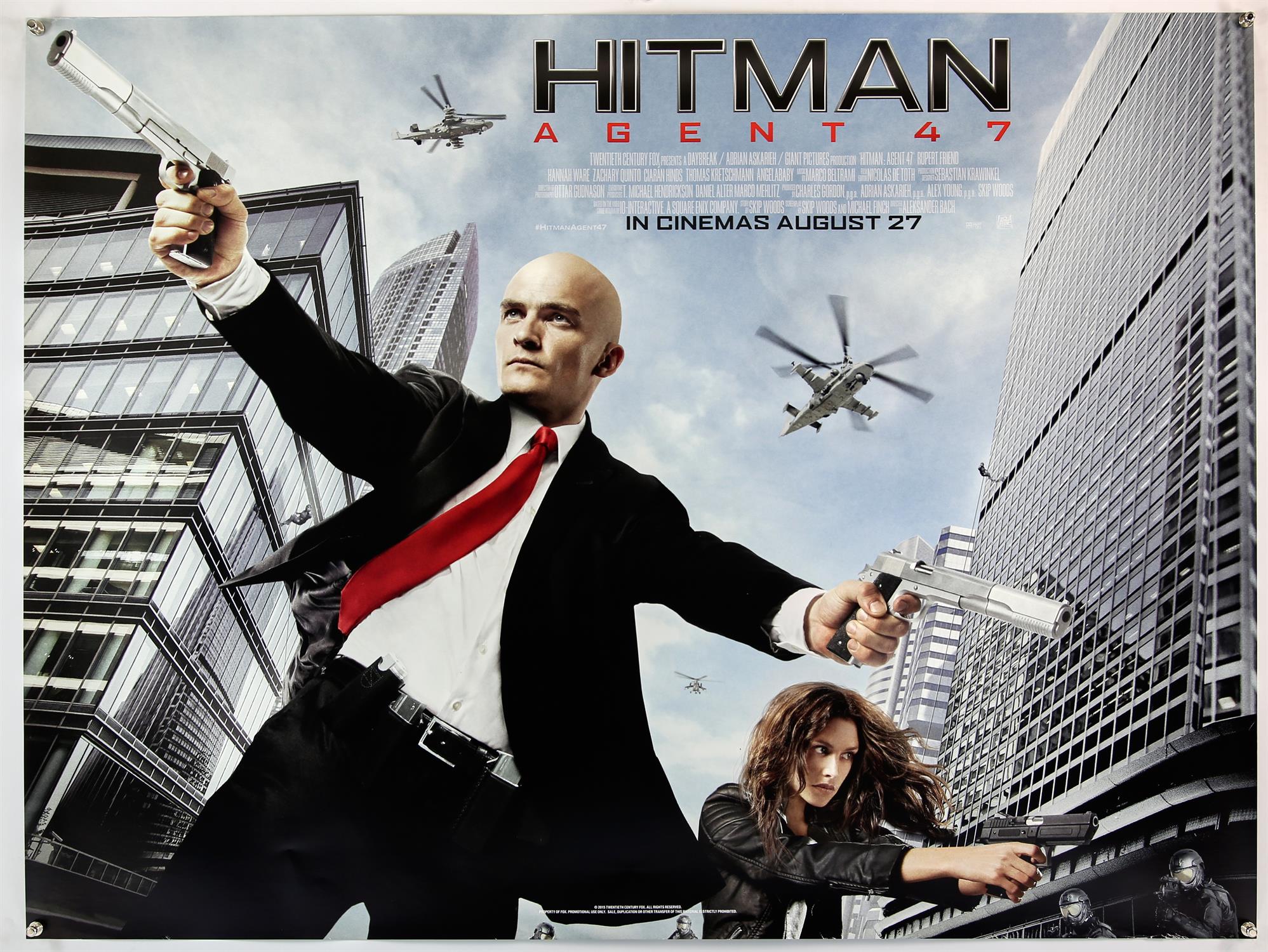 Seven British Quad film posters, includes, Hitman: Agent 47 Advance;The Martian; True Story; - Image 3 of 3