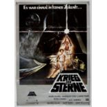 Star Wars (1977), German A1, 33 x 23.5 inches, was folded now rolled, Tom Jung artwork Director