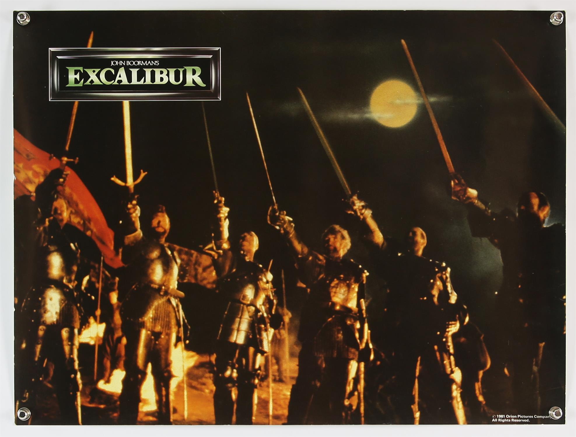 Excalibur (1981) Spanish One Sheet film poster and four oversized lobby cards (5). - Image 2 of 3