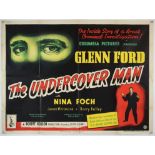 The Undercover Man (1949) British Quad film poster, starring Glenn Ford, folded, 30 x 40 inches.