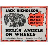 Hells Angels on Wheels (1967), British Quad film poster, starring Jack Nicholson, (folded),