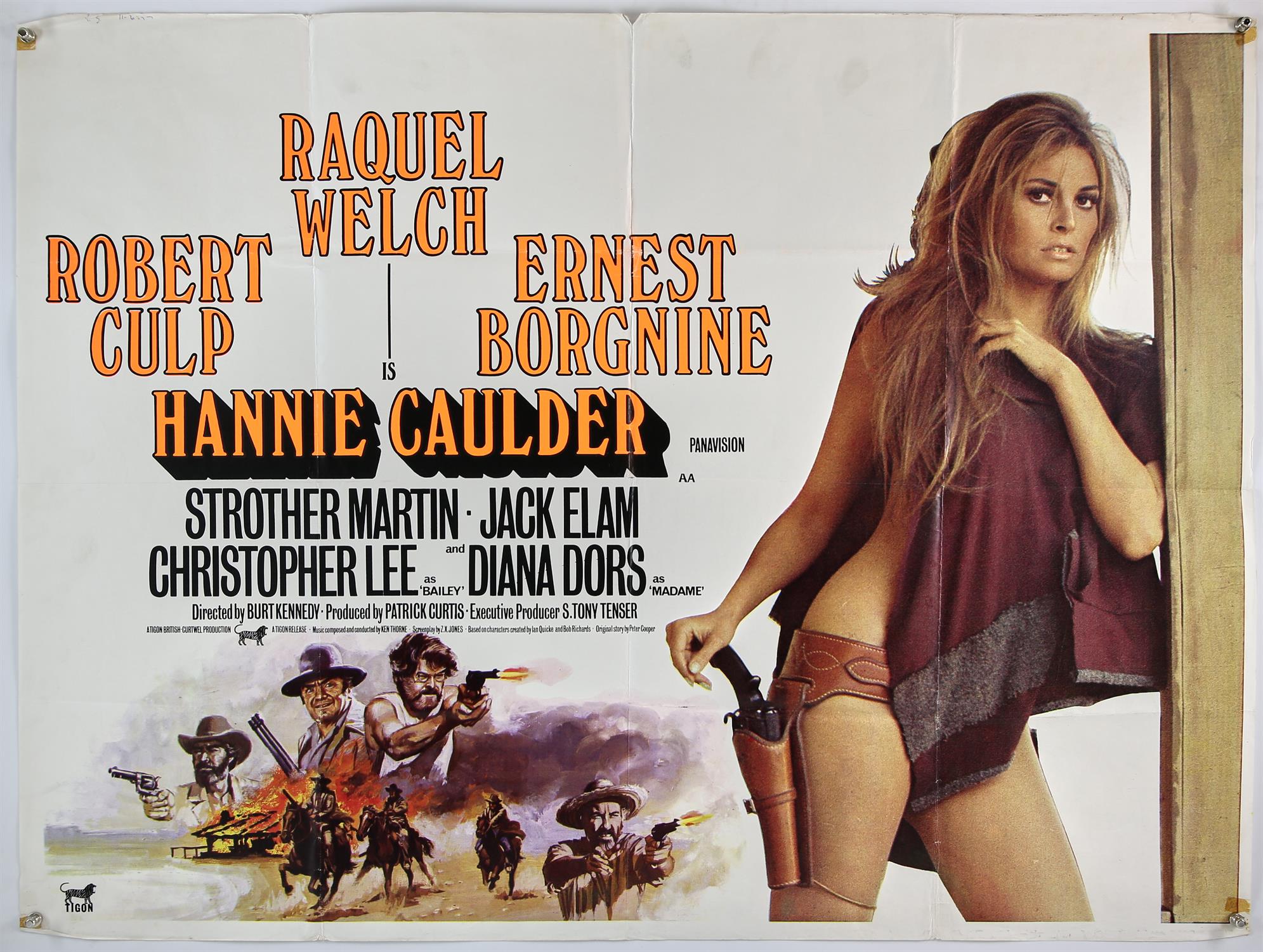 Hannie Caulder (1971), British Quad film poster, starring Raquel Welch, (folded), 40 x 30 inches.