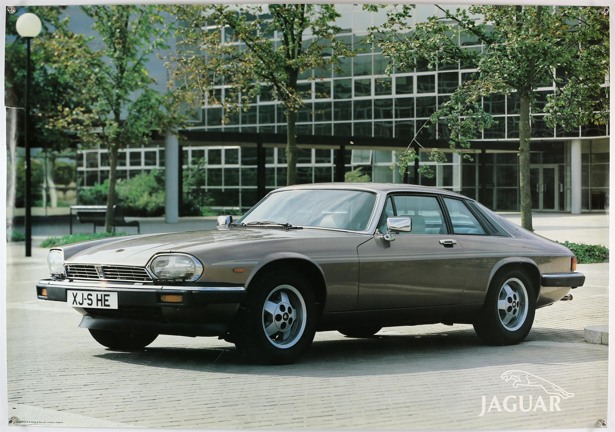 Jaguar XJS HE - circa 1980 original factory poster, approx. 39" x 28" rolled.