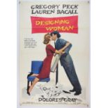 Designing Woman (1957) US One Sheet cinema film poster, movie starring Gregory Peck and Lauren
