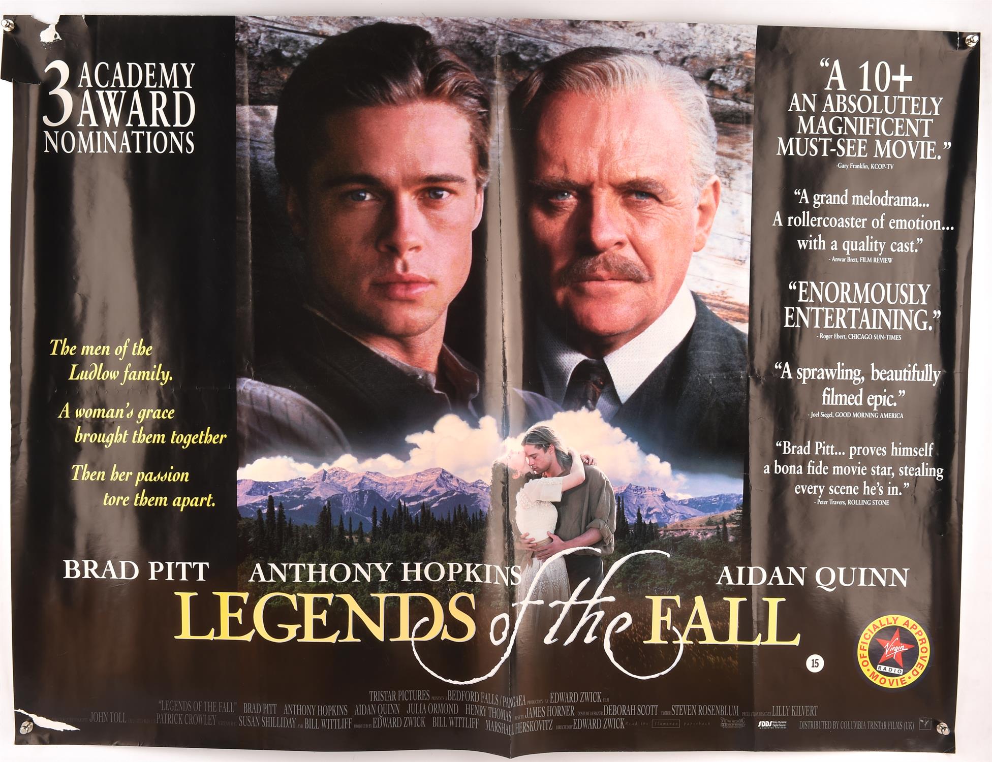 Fifteen British Quad film posters, includes, Broken Arrow; Legends on the Fall; Never Been Kissed; - Image 3 of 4