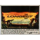 The Longest Day (1962), British Quad film poster, with forty three international stars, (folded),