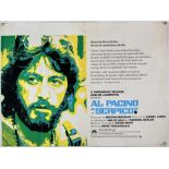 Serpico (1973), British Quad starring Al Pacino (folded) 40 x 30 inches.