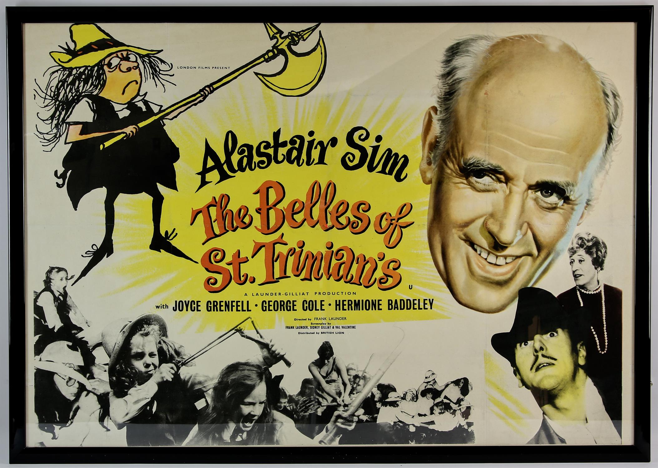 AMENDED DISCRIPTION : The Belles of St. Trinians (1954), British quad, framed and glazed,