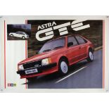 Vauxhall Astra GTE - circa 1985 original factory poster, approx. 47" x 33" rolled.