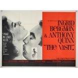 The Visit (1964) British Quad film poster, starring Ingrid Bergman and Anthony Quinn, folded,