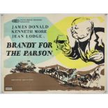 Brandy for the Parson (1952) British Quad film poster, starring Kenneth More and Charles Hawtrey,