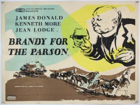 Brandy for the Parson (1952) British Quad film poster, starring Kenneth More and Charles Hawtrey,