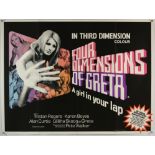 Four Dimensions of Greta (1972) British Quad film poster, was folded now rolled, 30 x 40