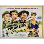 Private Popsicle (1983), British Quad film poster, starring Jonathan Segal, (folded),