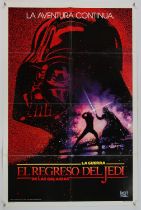 Star Wars Return of the Jedi (1983), Spanish One Sheet, 41 x 27 inches, folded. Drew Struzan