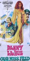 Our Miss Fred (1972) UK Three Sheet film poster, starring Danny LaRue, folded, 40 x 79 inches.