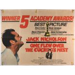 One Flew Over The Cuckoo's Nest (1975), British Quad, folded, 30x40 inches.