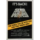 Star Wars (1977), US One Sheet, folded, 1981 rerelease, NSS number R810077, Tom Jung artwork.