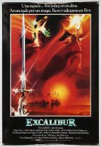 Excalibur (1981) Spanish One Sheet film poster and four oversized lobby cards (5).