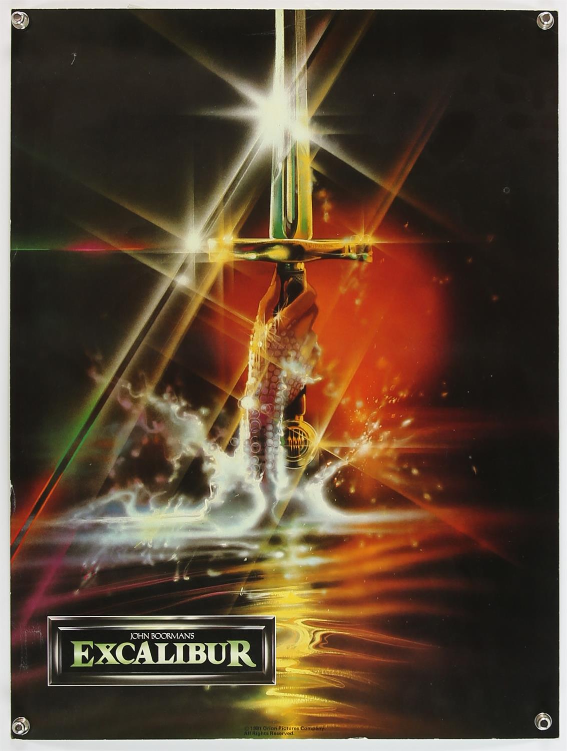 Excalibur (1981) Spanish One Sheet film poster and four oversized lobby cards (5). - Image 3 of 3
