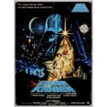 Star Wars (1977), Danish, 33.5 x 24.5 inches, folded. Director George Lucas Starring Mark Hamill,