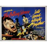 The Rolling Stones 'Lets Spend the Night Together' (1982), British Quad film poster, (folded),